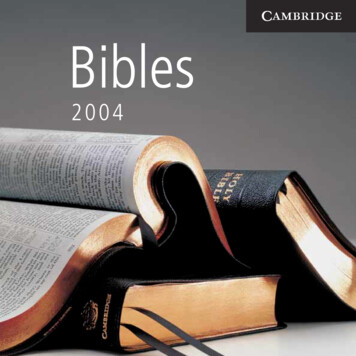 Bibles - Cambridge University Press & Assessment