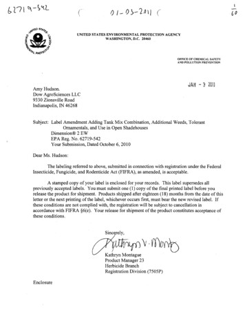 U.S. EPA, Pesticides, Label, DIMENSION 2EW, 1/3/2011