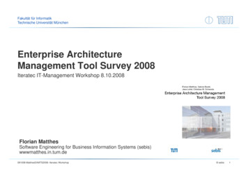 Enterprise Architecture Management Tool Survey 2008Management Tool .