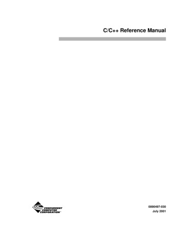 C/C Reference Manual - Concurrent Real-Time