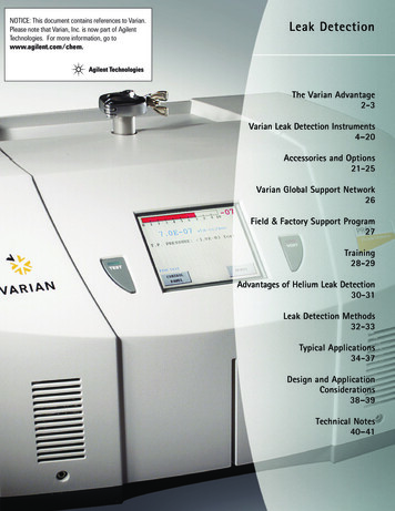 Varian, Inc. Leak Detection Vacuum Technologies - Ideal Vac