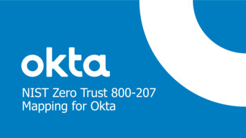 NIST Zero Trust 800-207 Mapping For Okta