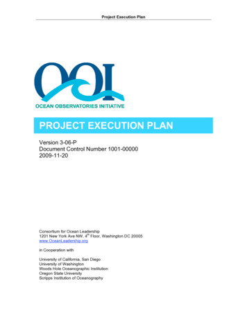 PROJECT EXECUTION PLAN - Consortium For Ocean Leadership