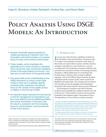 Policy Analysis Using DSGE Models: An Introduction
