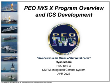 PEO IWS X Program Overview And ICS Development