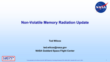 Non-Volatile Memory Radiation Update - NASA
