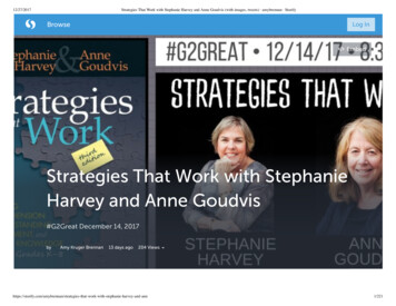 Strategies That Work With Stephanie Harvey And 