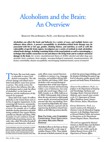 Alcoholism And The Brain: An Overview - National Institutes Of Health