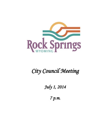 City Council Meeting - Rock Springs, Wyoming