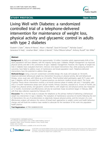 STUDY PROTOCOL Open Access Living Well With Diabetes: A Randomized .