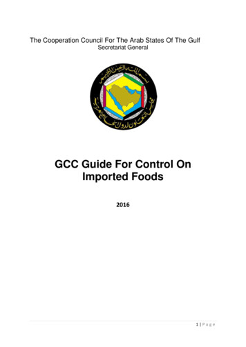 GCC Guide For Control On Imported Foods - Global Trade