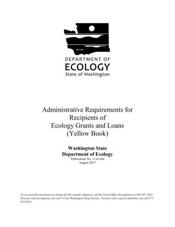 Administrative Requirements For Recipients Of Ecology Grants And . - Wa