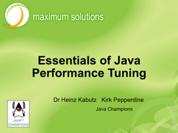 Essentials Of Java Performance Tuning