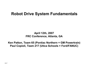Robot Drive System Fundamentals - Worcester Polytechnic Institute
