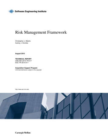 Risk Management Framework - Carnegie Mellon University