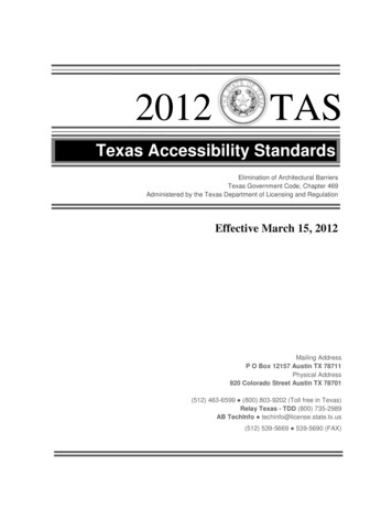 Chapter 1: Application And Administration - Texas.gov