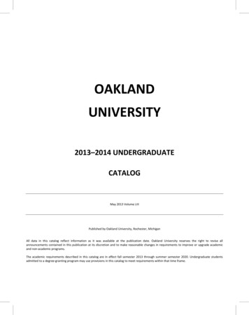 Catalog.oakland.edu