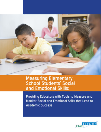 Measuring Elementary School Students' Social And Emotional Skills