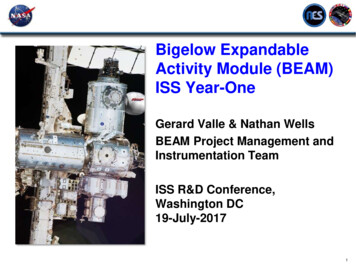 Bigelow Expandable Activity Module (BEAM) ISS Year-One - NASA