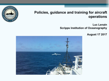 Policies, Guidance And Training For Aircraft Operations - UNOLS
