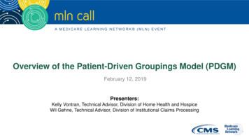 Overview Of The Patient-Driven Groupings Model (PDGM) - CMS