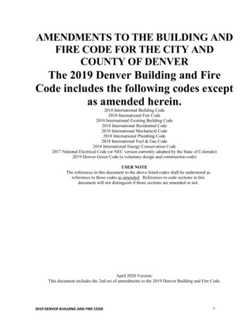 2019 Denver Building And Fire Code