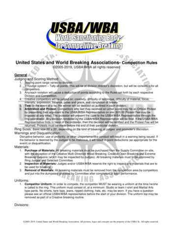 United States Breaking Association- Competition Rules