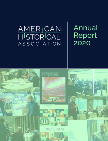 Annual Report 2020 - AHA