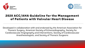 Slide Set For 2020 ACC/AHA Guideline For The Management Of Patients .