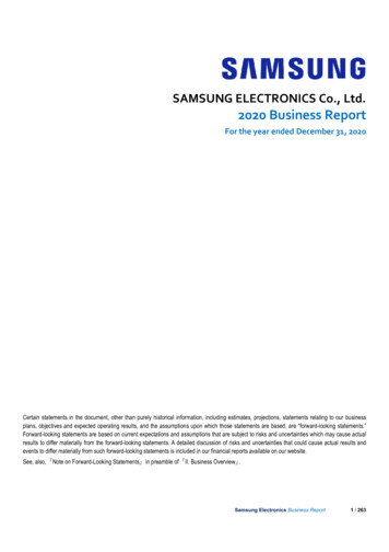 For The Year Ended December - Samsung Electronics