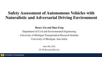 Safety Assessment Of Autonomous Vehicles With Naturalistic And .