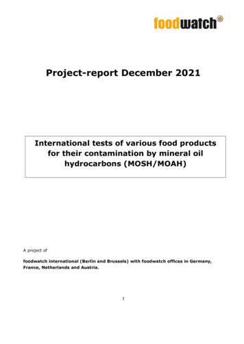 Project-report December 2021 - Foodwatch