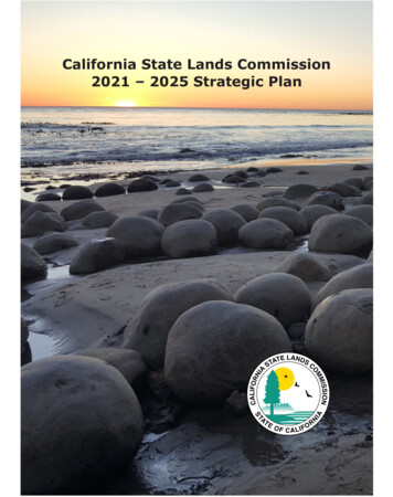 California State Lands Commission 2021-2025 Strategic Plan