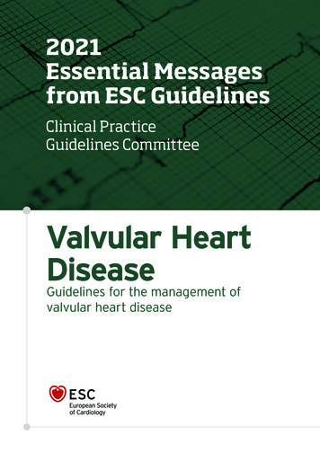 Valvular Heart Disease - European Society Of Cardiology