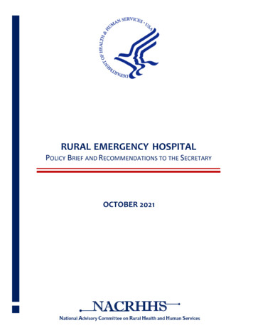Rural Emergency Hospital Policy Brief