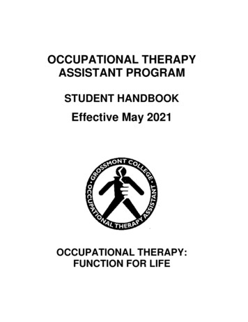 OCCUPATIONAL THERAPY ASSISTANT PROGRAM - Grossmont College