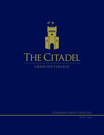 May 7, 2022 - The Citadel Commencement 2021