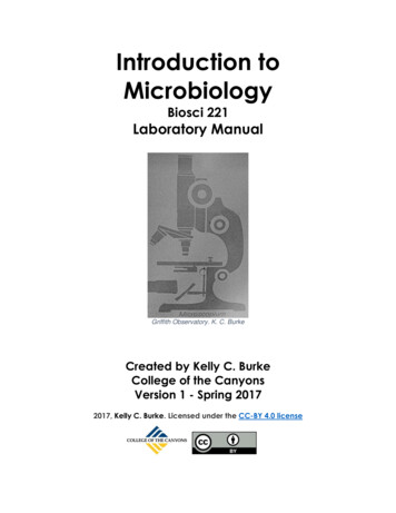 Introduction To Microbiology - College Of The Canyons