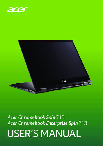 Acer Chromebook Spin 713 USER'S MANUAL - CNET Content