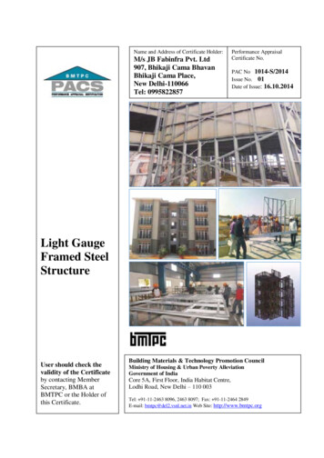 Light Gauge Structure - BMTPC