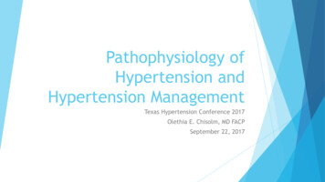 Pathophysiology Of Hypertension And Hypertension Management