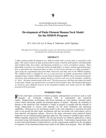 Development Of Finite Element Human Neck Model For The SIMON Program