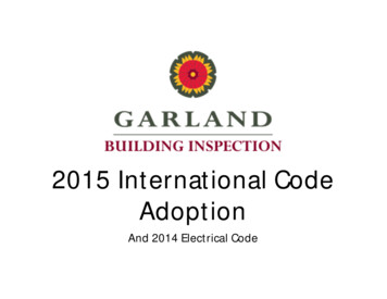 2015 International Code Adoption - Destinyhosted 
