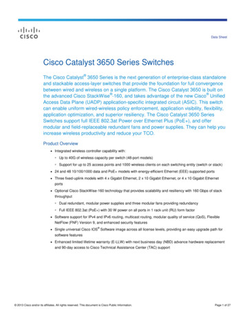 Cisco Catalyst 3650 Series Switches