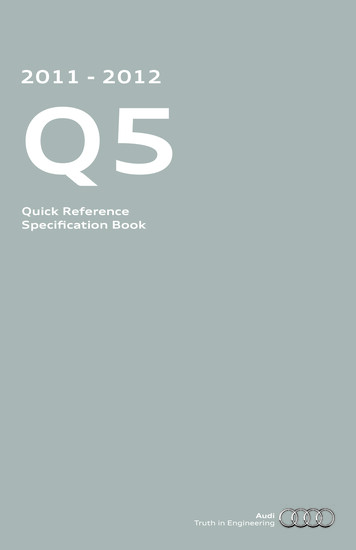 Quick Reference Specification Book - AudiWorld