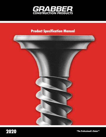 Product Specification Manual - Grabber