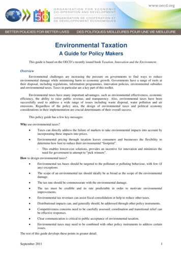 Environmental Taxation - OECD