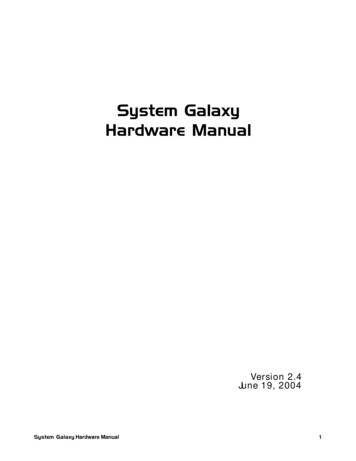 System Galaxy Hardware Manual - Galaxysys 