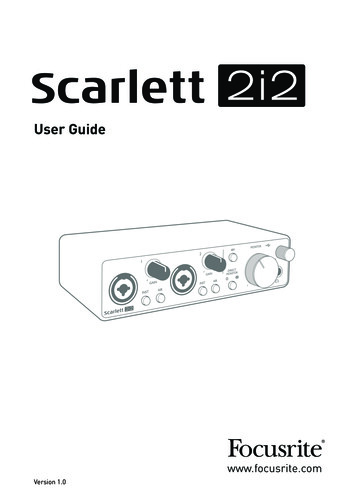 Scarlett2i2 3rd Gen User Guide - B&H Photo