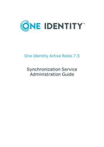 Active Roles Synchronization Service Administration Guide - Quest